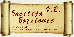 Vasilija Božilović vizit kartica